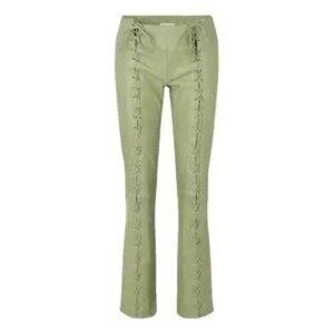 Saks Potts Christina Lace-Up Lambskin Leather Pants